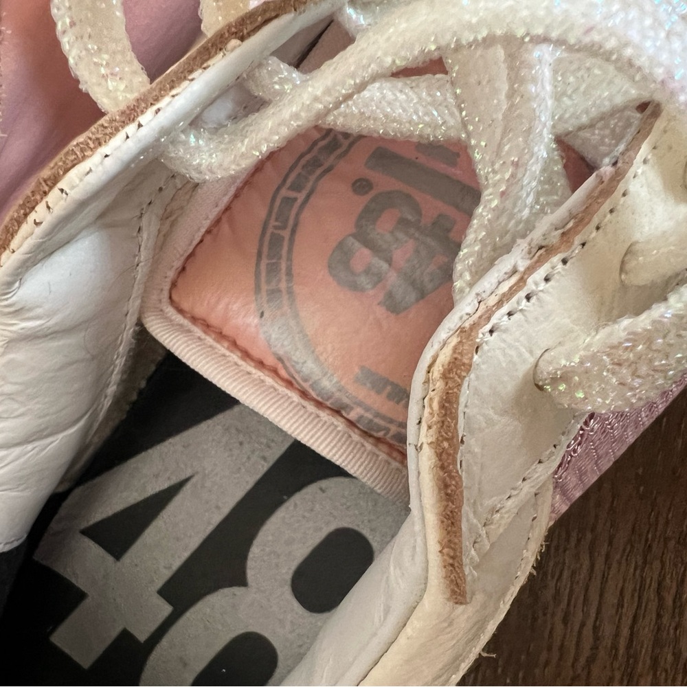 P448 Johnny low top sneakers jolly Polly pink and white -37 - Picture 8 of 11